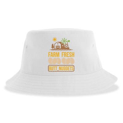 Farm Fresh Butt Nuggets Sustainable Bucket Hat