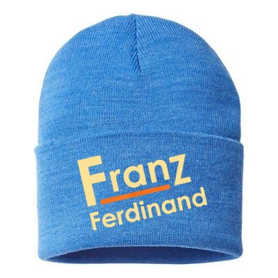 Franz Ferdinands Band Logo, Rock Music For Fans Sustainable Knit Beanie