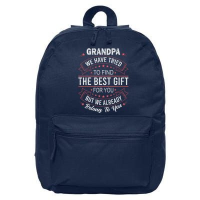 Funny FathersDay Birthday For Grandpa From GrandDaughter Son 16 in Basic Backpack