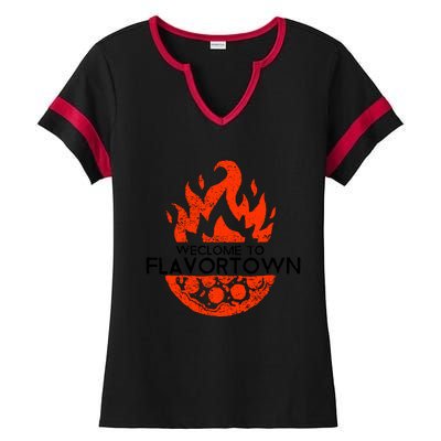 Flavortown Food Culture Ladies Halftime Notch Neck Tee