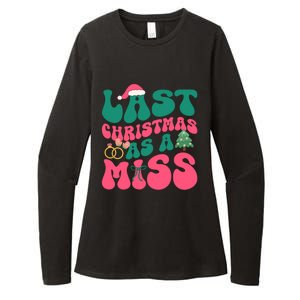 Funny Fiancee Christmas My Last Christmas As A Miss Bride Gift Womens CVC Long Sleeve Shirt