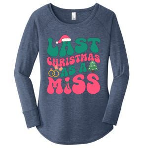 Funny Fiancee Christmas My Last Christmas As A Miss Bride Gift Women's Perfect Tri Tunic Long Sleeve Shirt