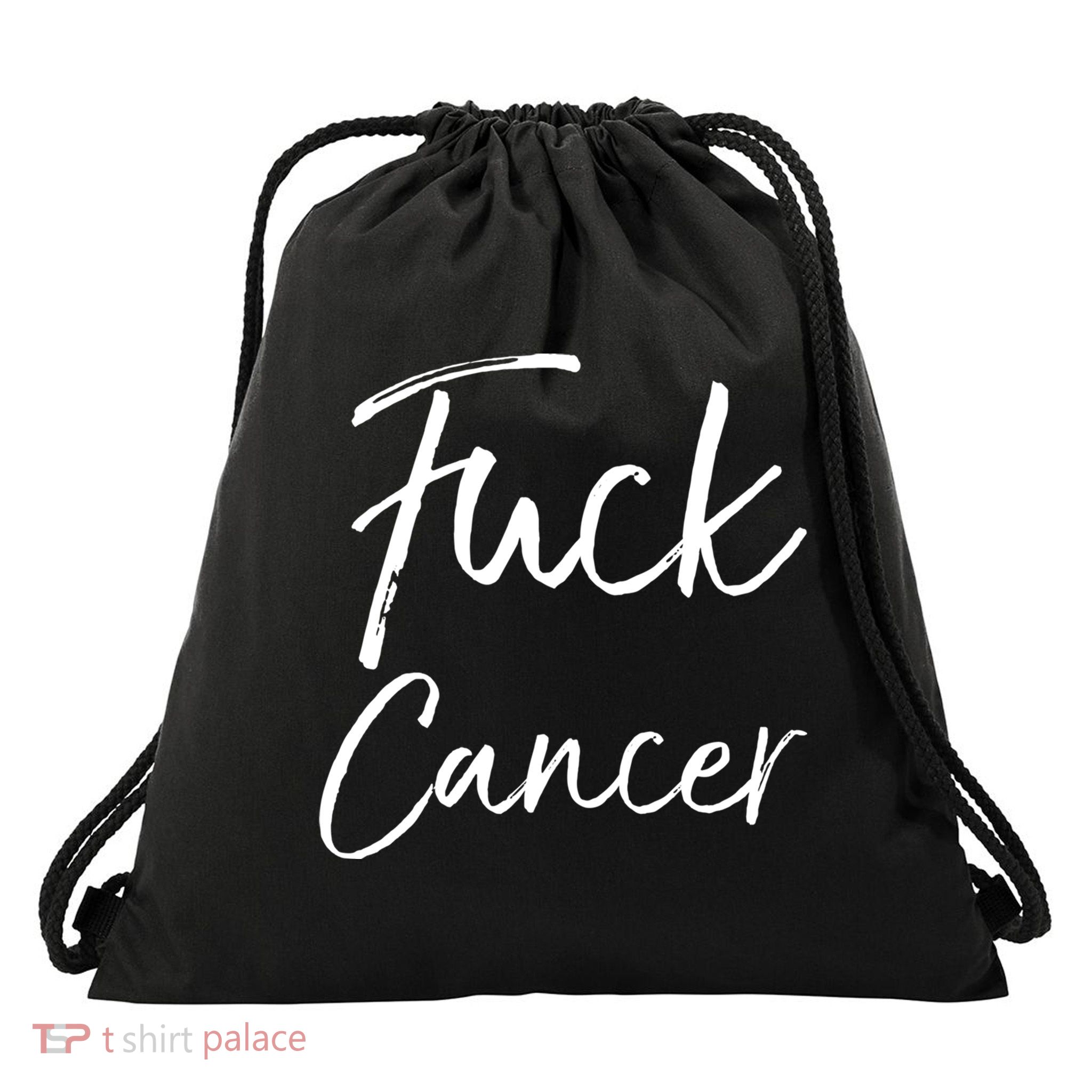 Funny Fuck Cancer Apparel Quote Accessories Gift Fuck Cancer Gift Drawstring Bag