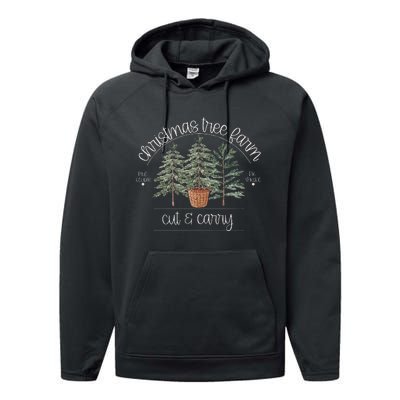 Farm Fresh Christmas Trees  Performance Fleece Hoodie