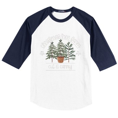 Farm Fresh Christmas Trees  Baseball Sleeve Shirt