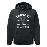 Fantasy Football Champion, Funny Fantasy Football, Funny FFL Performance Fleece Hoodie