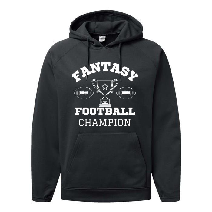 Fantasy Football Champion, Funny Fantasy Football, Funny FFL Performance Fleece Hoodie