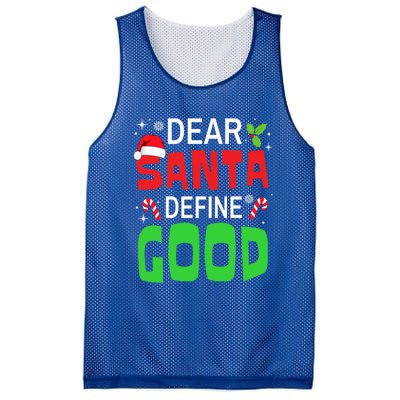 Funny Family Christmas Squad Dear Santa Define Good Funny Gift Mesh Reversible Basketball Jersey Tank