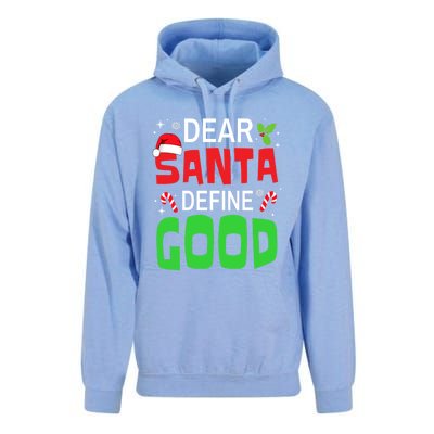 Funny Family Christmas Squad Dear Santa Define Good Funny Gift Unisex Surf Hoodie