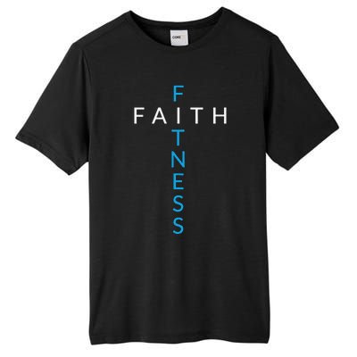 Faith Fitness Cross Christian Workout Modern Gym Love Tall Fusion ChromaSoft Performance T-Shirt