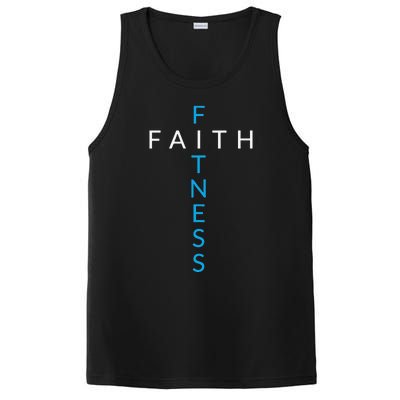 Faith Fitness Cross Christian Workout Modern Gym Love PosiCharge Competitor Tank