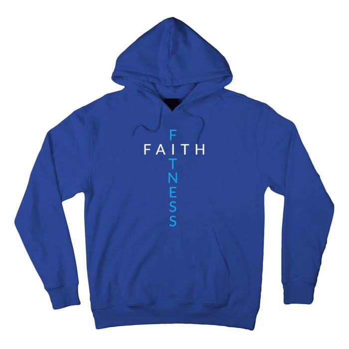 Faith Fitness Cross Christian Workout Modern Gym Love Tall Hoodie