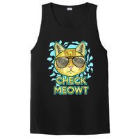 Funny Flirty Cat Pun Humor Cool Kitten Love Check Meowt PosiCharge Competitor Tank