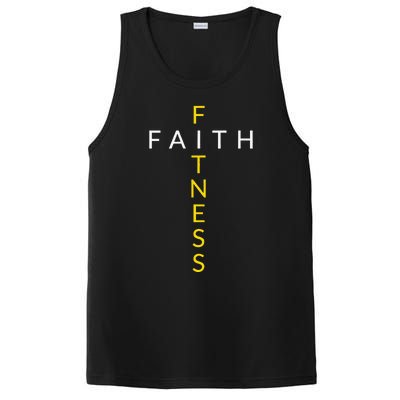 Faith Fitness Cross Christian Workout Modern Gym PosiCharge Competitor Tank