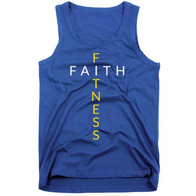 Faith Fitness Cross Christian Workout Modern Gym Tank Top