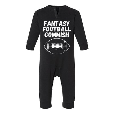 Fantasy Football Commish, Funny Fantasy Football Guru, FFL, Commissioner Infant Fleece One Piece