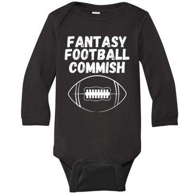 Fantasy Football Commish, Funny Fantasy Football Guru, FFL, Commissioner Baby Long Sleeve Bodysuit