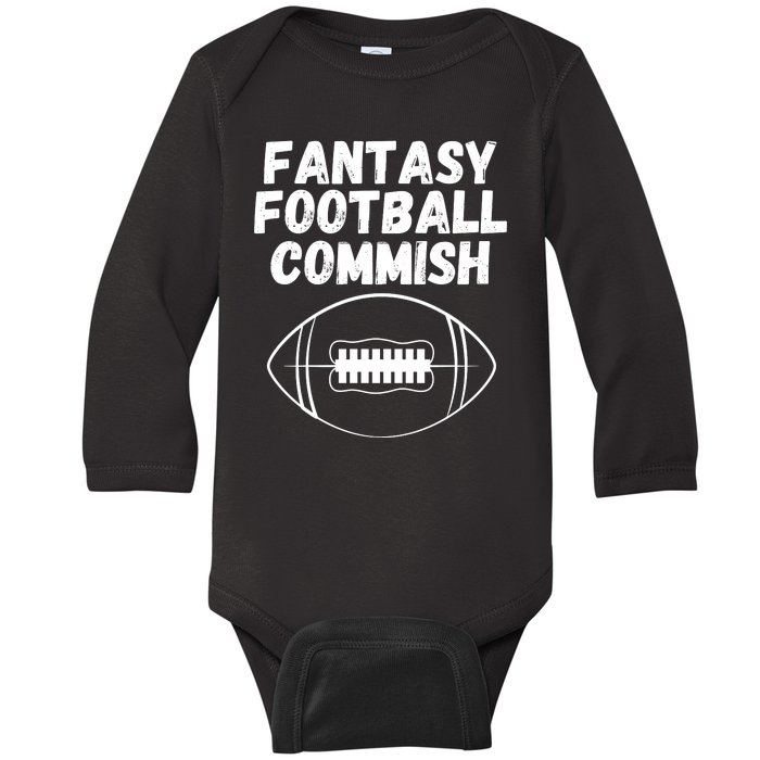 Fantasy Football Commish, Funny Fantasy Football Guru, FFL, Commissioner Baby Long Sleeve Bodysuit