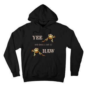 Frog Funny Cowboy Yee Haw And Dare I Say It Hoodie