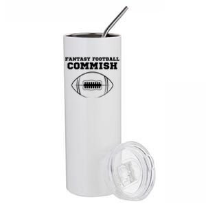 Fantasy Football Commish, Funny Fantasy Football Guru, Commissioner Stainless Steel Tumbler