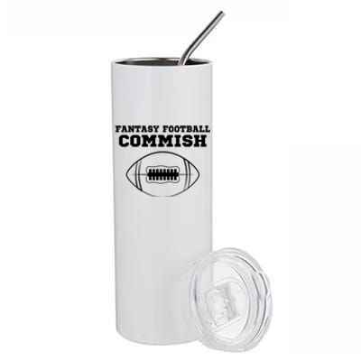 Fantasy Football Commish, Funny Fantasy Football Guru, Commissioner Stainless Steel Tumbler