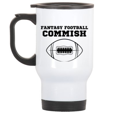 Fantasy Football Commish, Funny Fantasy Football Guru, Commissioner Stainless Steel Travel Mug