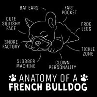 Funny Frenchie Clothes Gift Anatomy Of A French Bulldog Cooling Performance Crew T-Shirt
