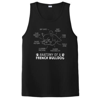 Funny Frenchie Clothes Gift Anatomy Of A French Bulldog PosiCharge Competitor Tank