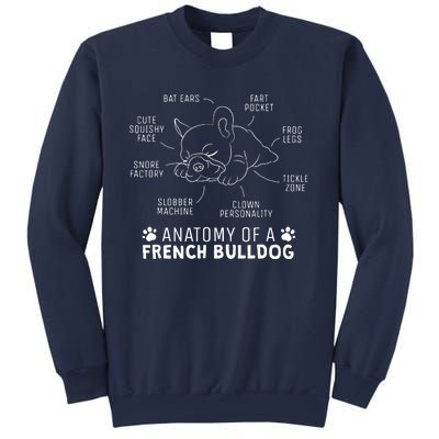 Funny Frenchie Clothes Gift Anatomy Of A French Bulldog Sweatshirt