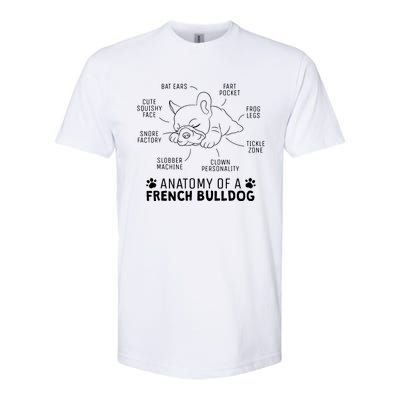 Funny Frenchie Clothes Gift Anatomy Of A French Bulldog Softstyle CVC T-Shirt