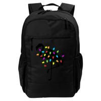 Funny Flamingo Christmas Holiday Tree Lights Backpack
