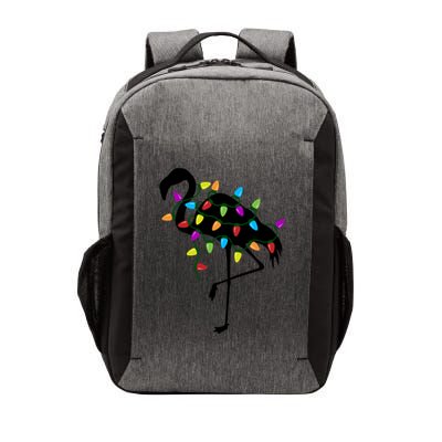 Funny Flamingo Christmas Holiday Tree Lights Vector Backpack