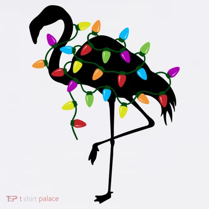 Funny Flamingo Christmas Holiday Tree Lights Mug