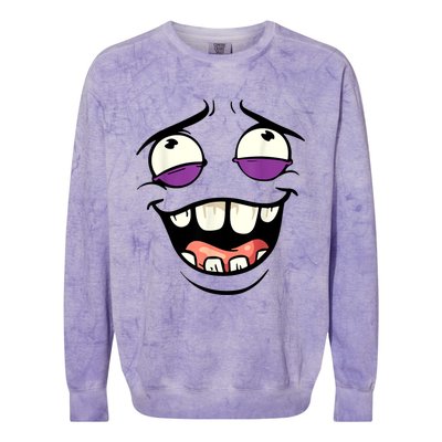 Funny Face Cartoon Laughing Face Expression Humor Colorblast Crewneck Sweatshirt