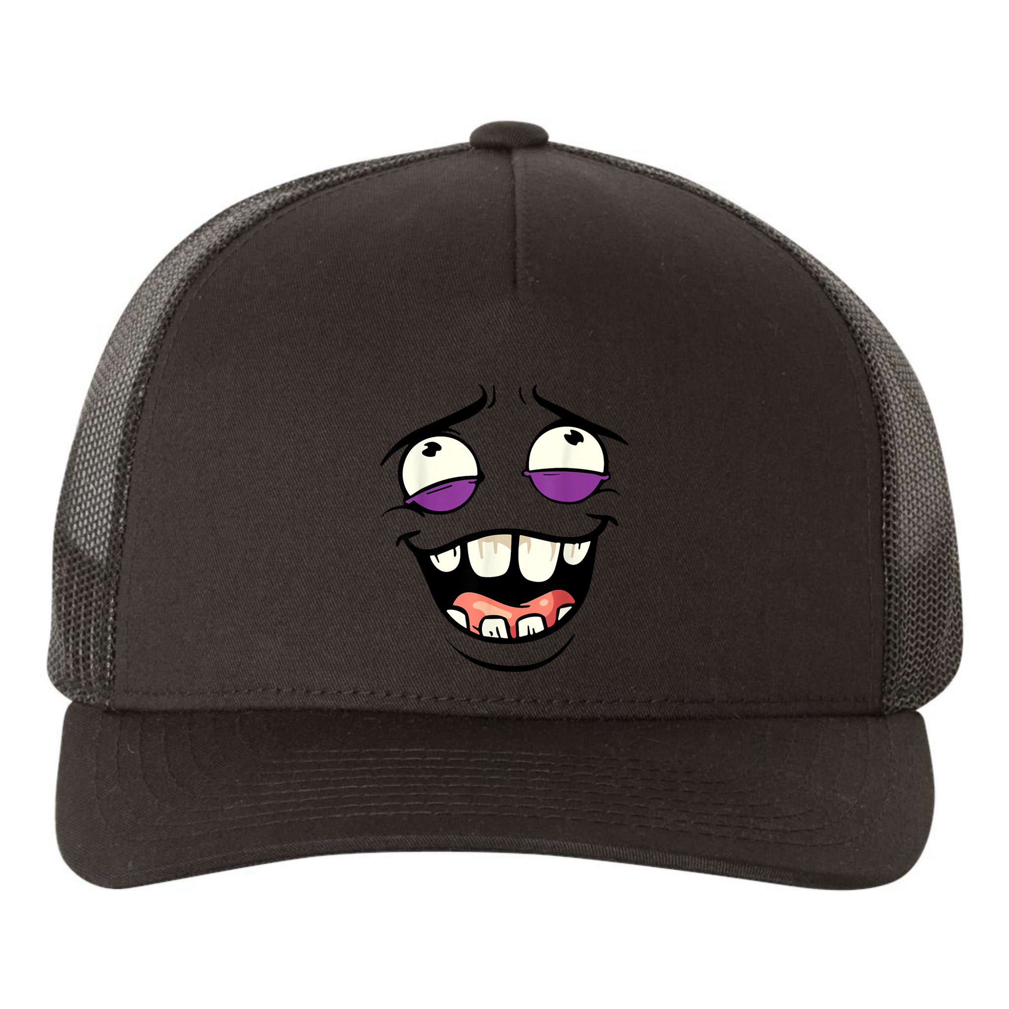 Funny Face Cartoon Laughing Face Expression Humor Yupoong Adult 5-Panel Trucker Hat