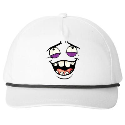 Funny Face Cartoon Laughing Face Expression Humor Snapback Five-Panel Rope Hat