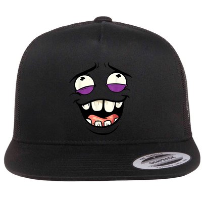 Funny Face Cartoon Laughing Face Expression Humor Flatbill Hat