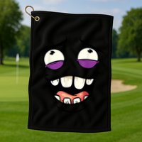 Funny Face Cartoon Laughing Face Expression Humor Golf Towel