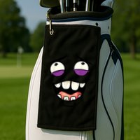 Funny Face Cartoon Laughing Face Expression Humor Golf Towel