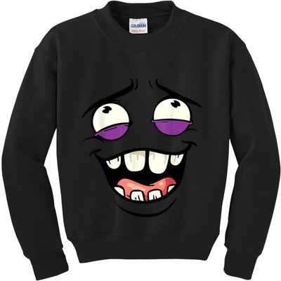 Funny Face Cartoon Laughing Face Expression Humor Kids Sweatshirt