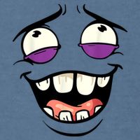 Funny Face Cartoon Laughing Face Expression Humor Garment-Dyed Sweatshirt
