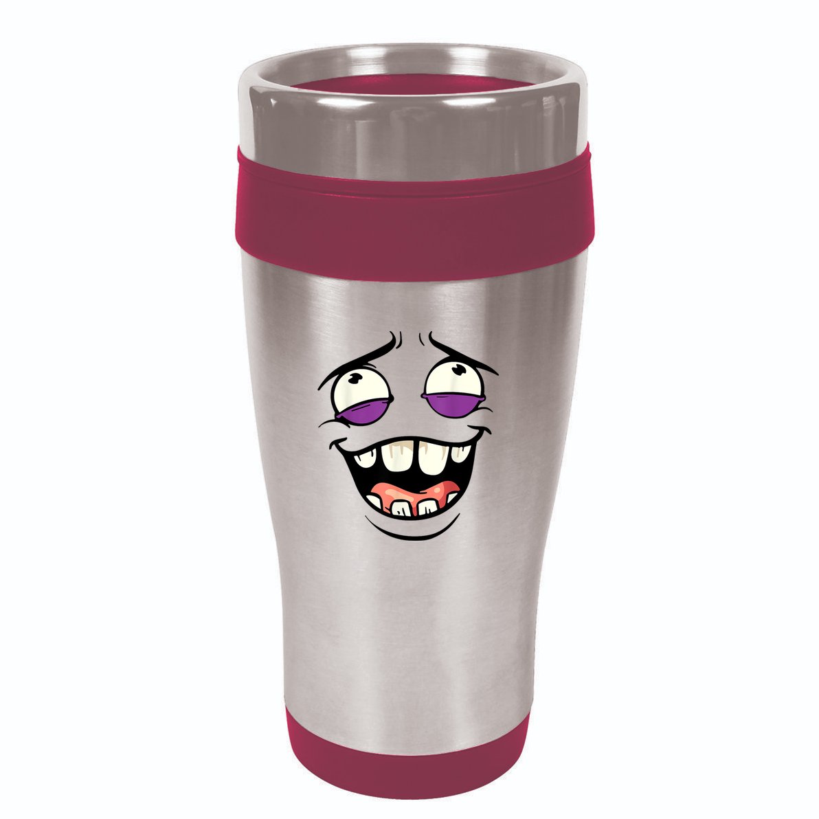 Funny Face Cartoon Laughing Face Expression Humor 16oz Travel Tumbler