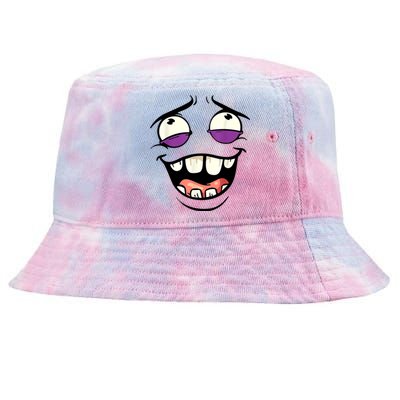 Funny Face Cartoon Laughing Face Expression Humor Tie-Dyed Bucket Hat