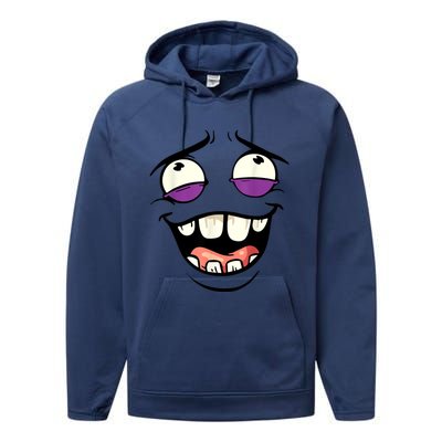 Funny Face Cartoon Laughing Face Expression Humor Performance Fleece Hoodie