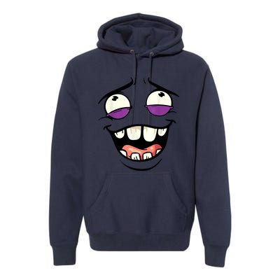 Funny Face Cartoon Laughing Face Expression Humor Premium Hoodie