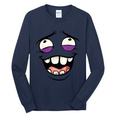 Funny Face Cartoon Laughing Face Expression Humor Tall Long Sleeve T-Shirt