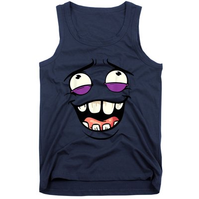 Funny Face Cartoon Laughing Face Expression Humor Tank Top