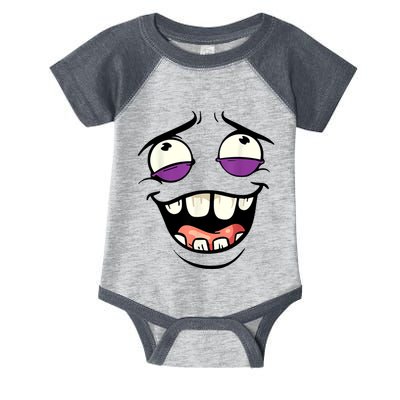 Funny Face Cartoon Laughing Face Expression Humor Infant Baby Jersey Bodysuit