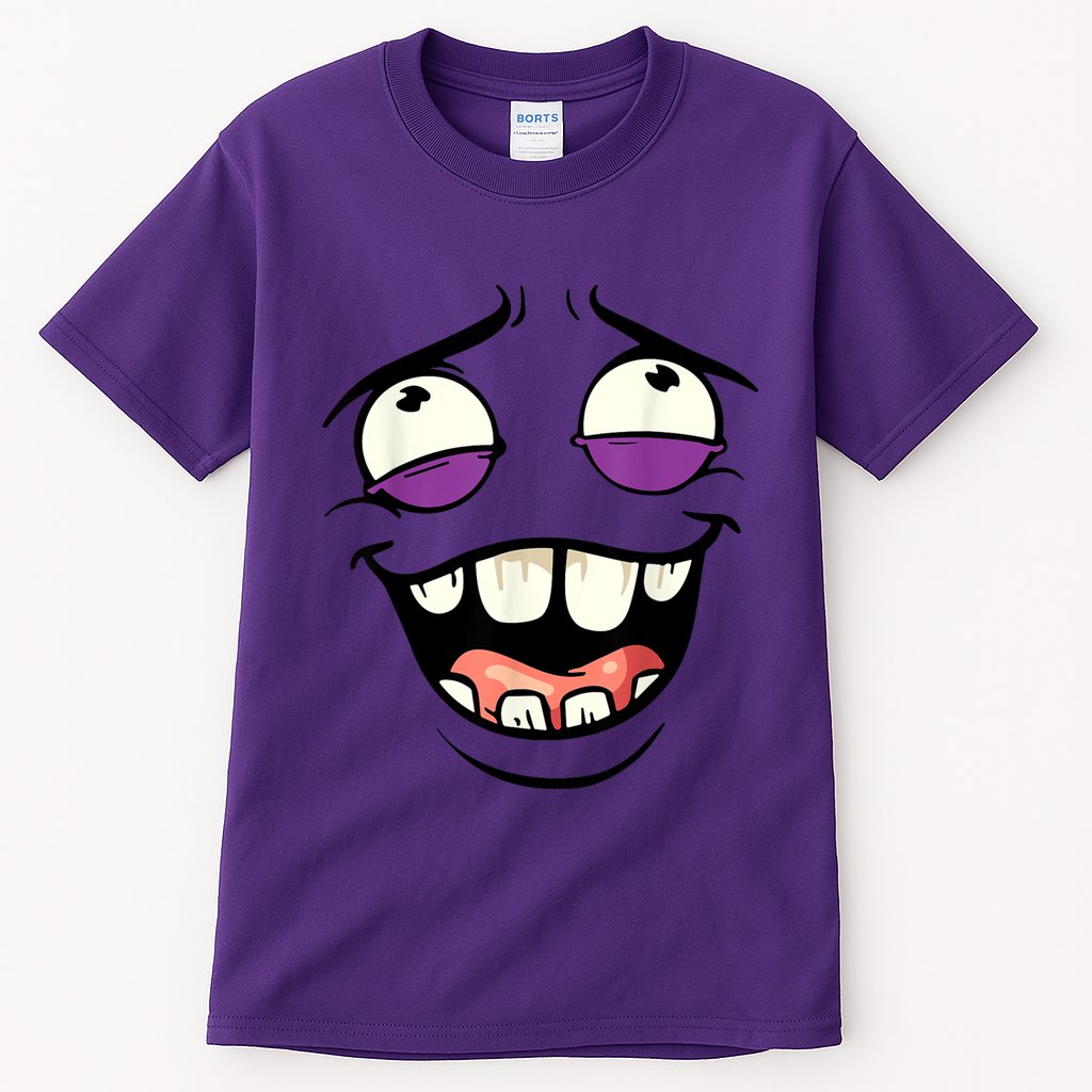 Funny Face Cartoon Laughing Face Expression Humor Tall T-Shirt
