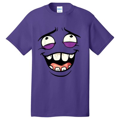 Funny Face Cartoon Laughing Face Expression Humor Tall T-Shirt